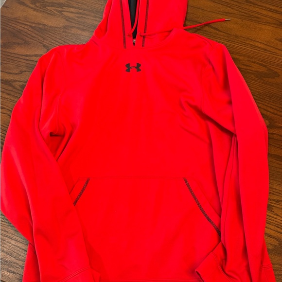 VGUC Under Armour Red Hoodie size Small - Picture 1 of 4
